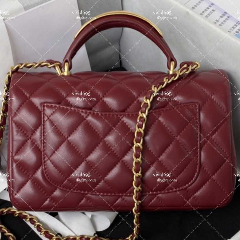 Evening Bags Designer Bags Metal Handle Mini Classic Flap Bag Crossbody Bag Luxury Fashion Women Leather Handbag Wallet Diamonds Lattice 20cm