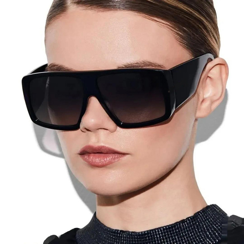 2025 Retro Square Sunglasses for Women Over sized Vintage Frame UV Protection Hip Hop Shades