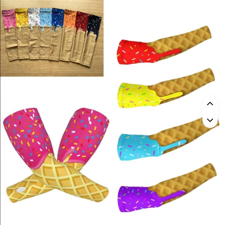 Arm & Leg Warmers Pure Ice Cream Cooling Basketball Soccer Baseball Stretchy Arm Compression Sleeve