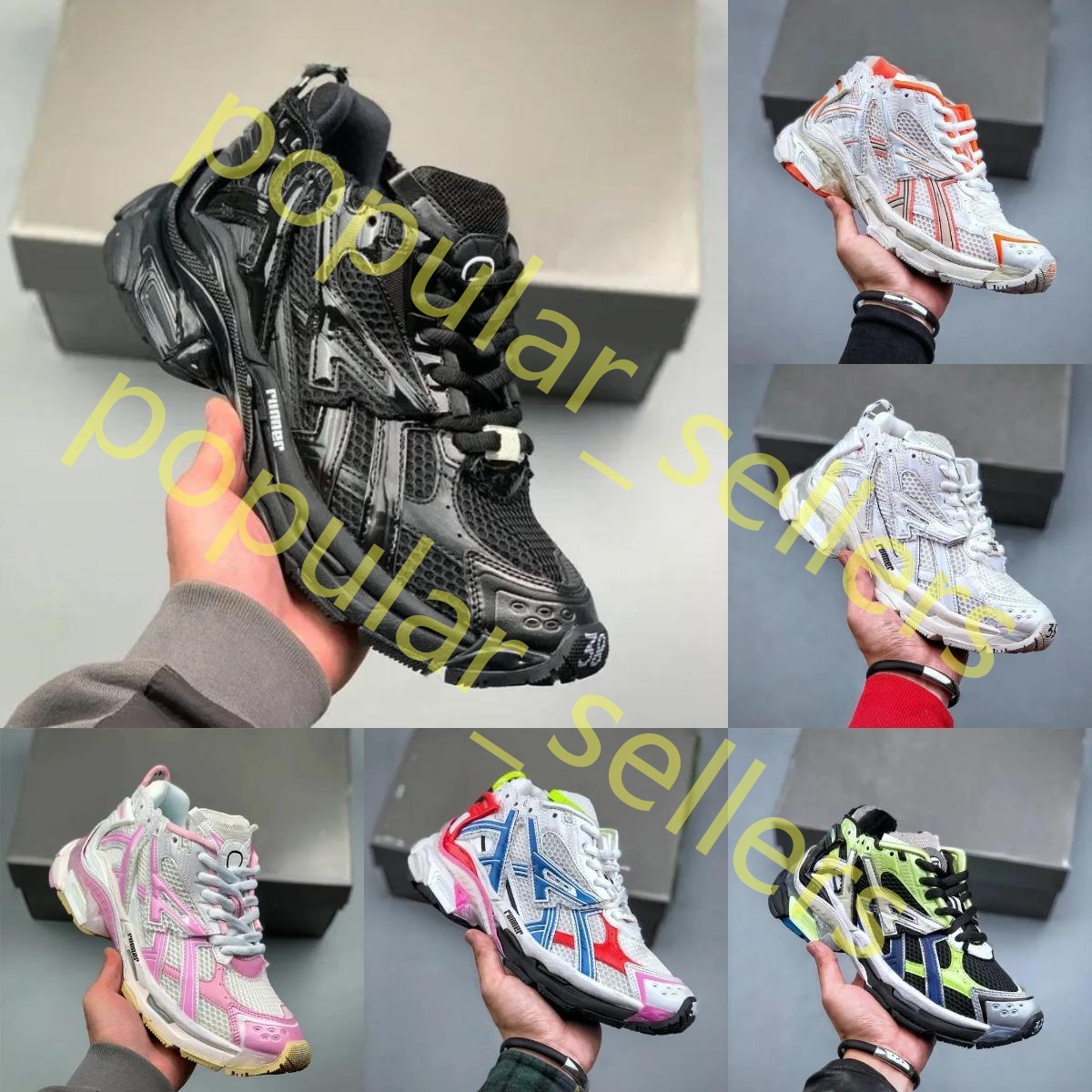 Designer Casual Shoes Track Runners 7.0 7.5 3.0 Brand Sneakers Platform All Black white Multicolor Pink Blue Grey Daddy men women trainers Tennis Shoe