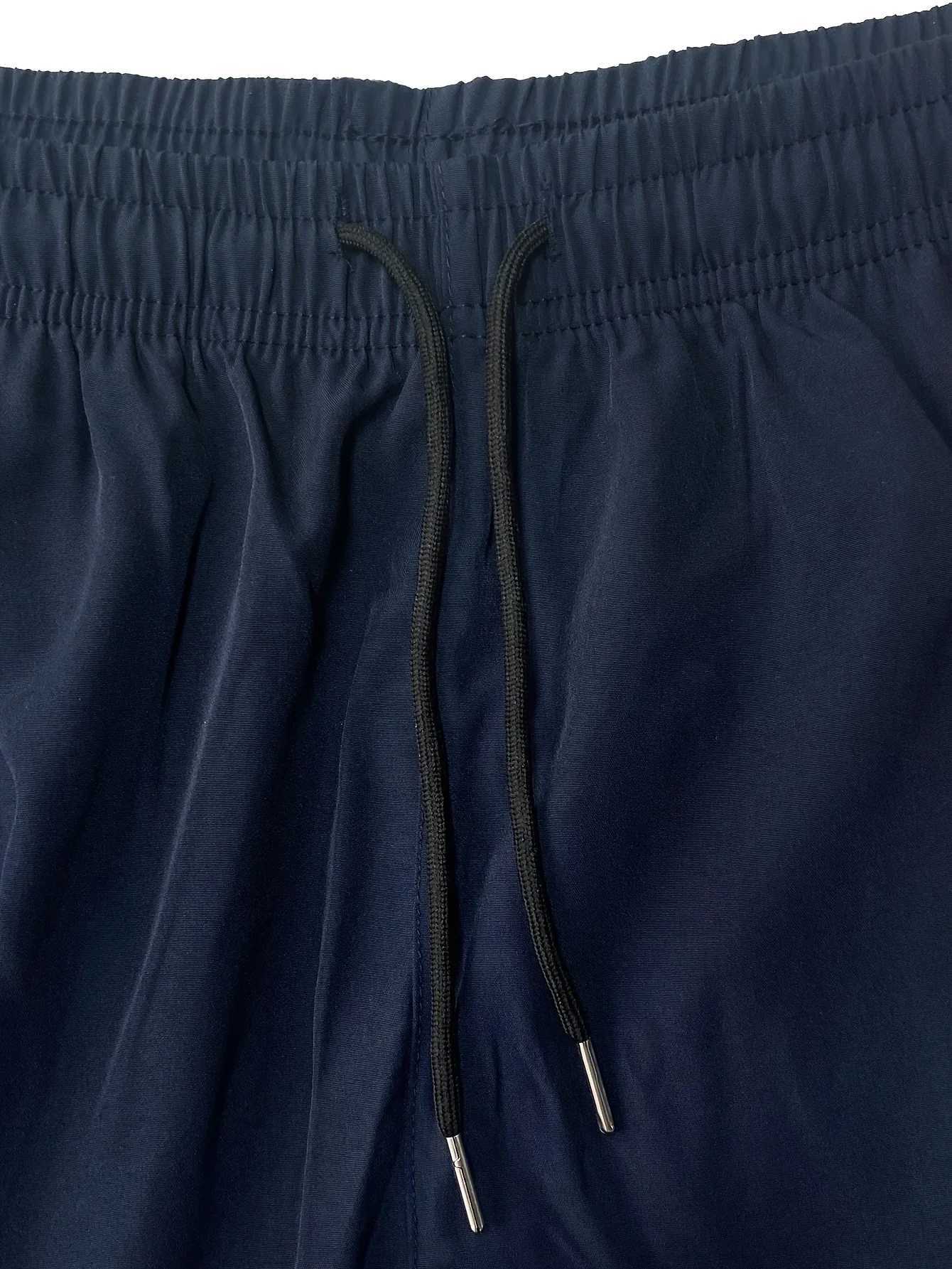 Mens Outdoor Work Pants Durable Polyester Multiple Pockets Elastic Waistband with Loops Lightweight and Breathable W250826