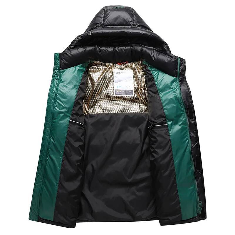 2023 New Gloss Plush Winter Warm Jackets Windproof Light Jacket Men 90% Duck Down Coat Male
