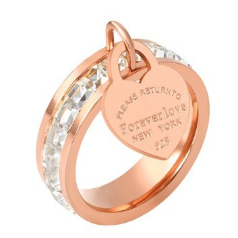 luxury ring Designer jewelry collection women man 925 pure silver ring Suitable for festival gifts and weddings High-end Round ring with heart-shaped 