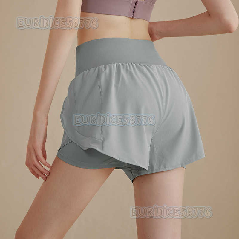 2025 New Antiexposure Sports Shorts for Women Quickdry Running Training Fitness Shorts Highwaist Yoga Shorts Hot Pants Summer H250825 L5DR