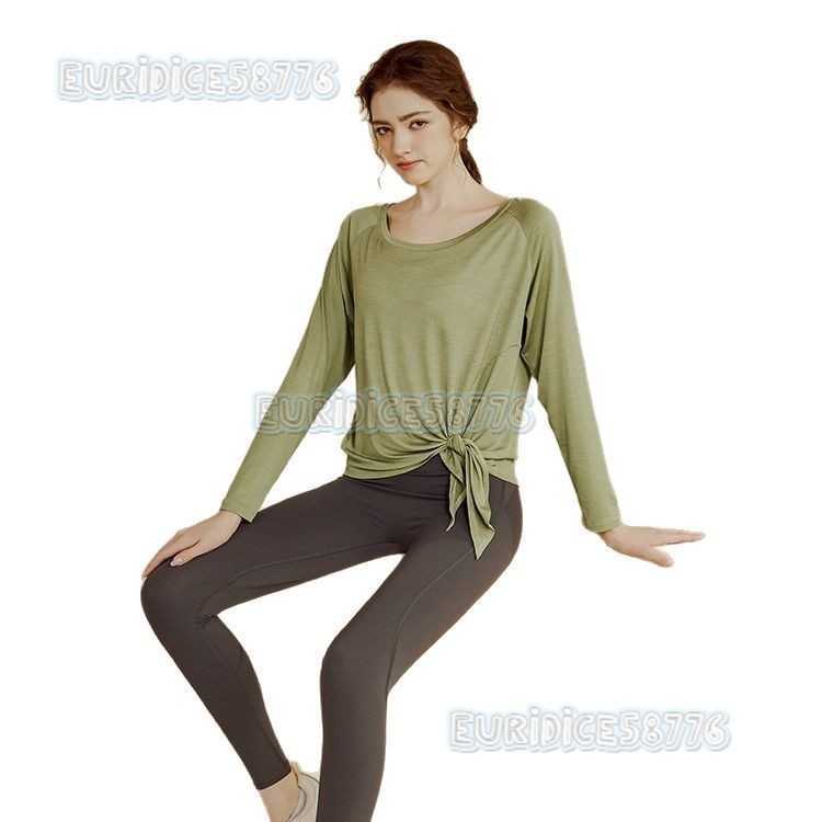 Highend Yoga Wear for Women Loose Fit Sports Top Pilates Running Quickdry Long Sleeve Tshirt H250825