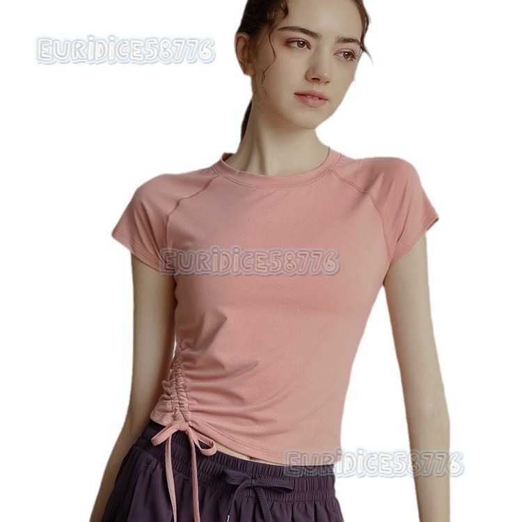 New Summer Yoga Wear Short Sleeve Tshirt Women Tightfitting Quickdry Sports Top Breathable Slimming Fitness Wear H250825