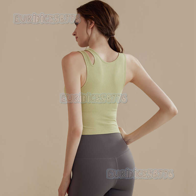 Highend Yoga Vest with Chest Pads for Women Sports Top for Outdoor Running Training Slim Fit Fitness Clothing for Summer H250825