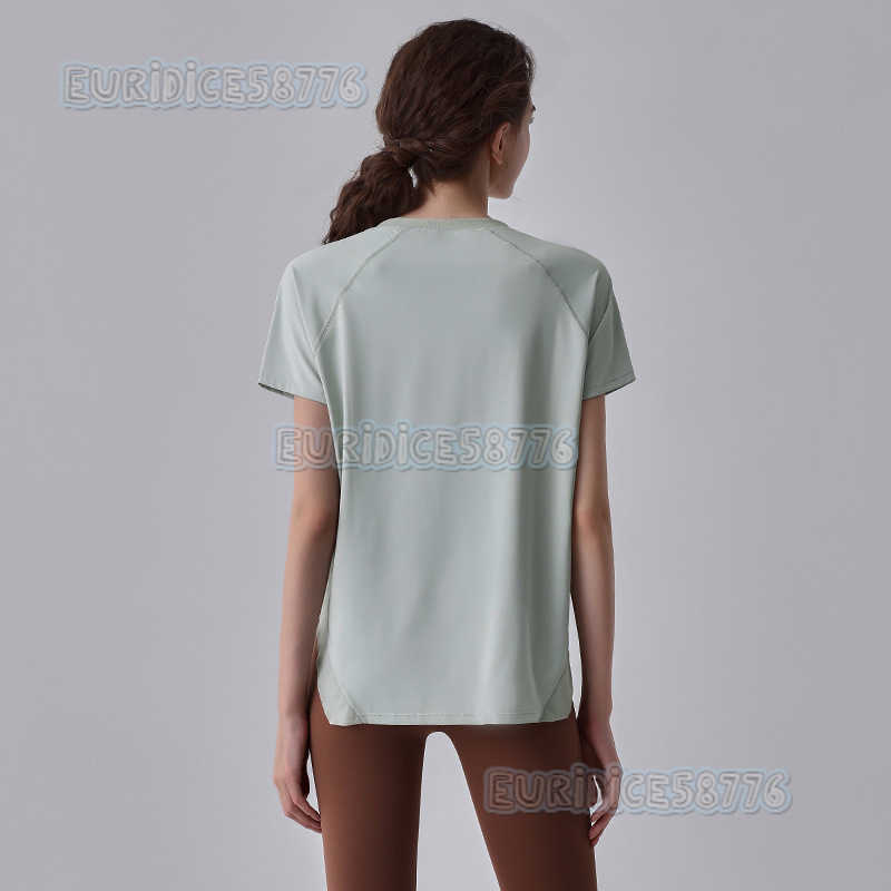 Loose Quickdry Sports Top for Women 2025 New Yoga Wear Short Sleeve Tshirt Running Coverup Slimming Fitness Wear Summer H250825