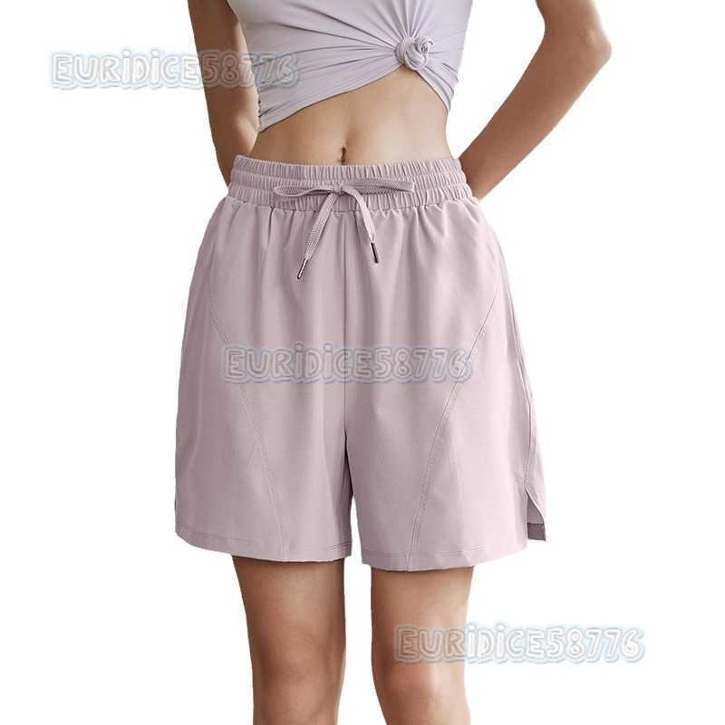 2025 Womens Sports Shorts Antiexposure Loose Yoga Pants Running Training Fivepoint Shorts Breathable Casual Fitness Midlength Shorts H250825