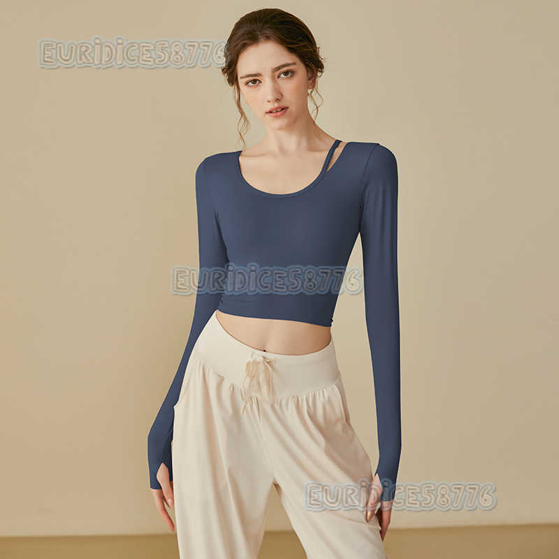 Yoga Suit Womens Fall and Winter Pilates Training Suit Professional Running Fitness Longsleeve Tightfitting Sports Top H250825