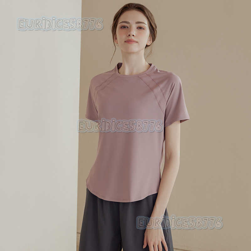 Loose Quickdry Sports Top for Women Short Sleeve Tshirt Yoga Wear Breathable Running Training Slimming Summer Fitness Wear H250825