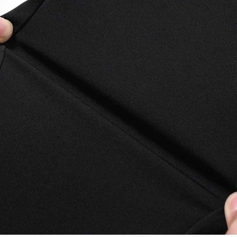 2024 New Mens Dress Pants Black Suit Pants Straight Slim Stretch Business Trousers Korean Style W250826