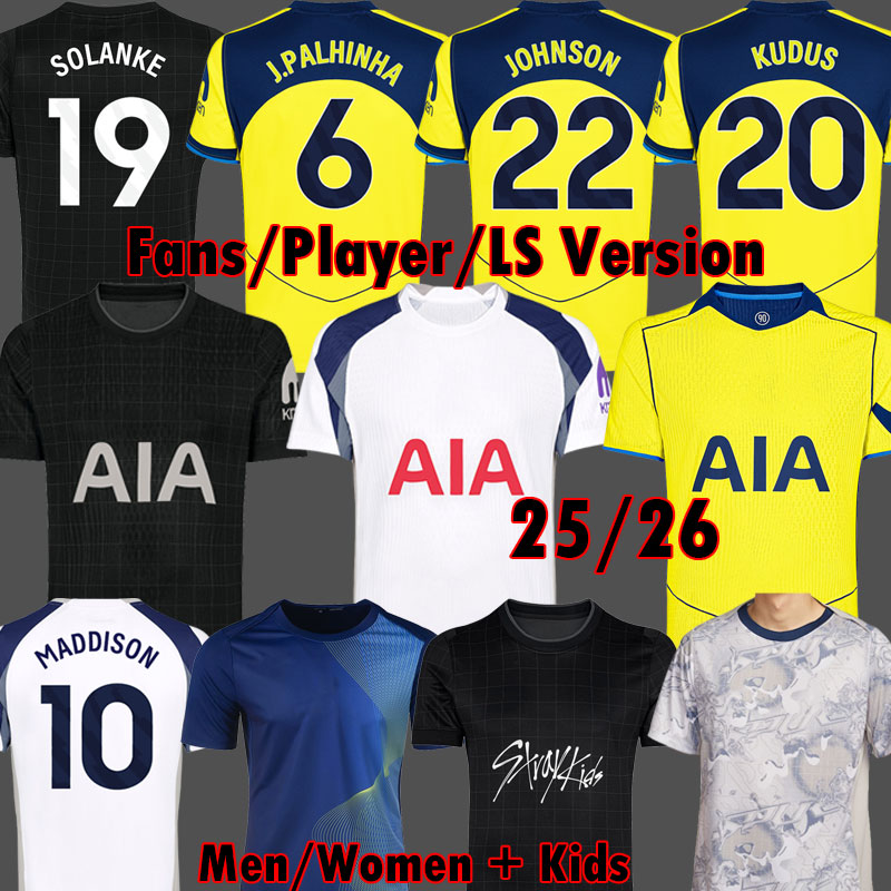25 26 PALHINHA Soccer Jerseys THFC RICHARLISON KULUSEVSKI JOHNSON 2025 2026 SOLANKE XAVI SIMONS Football Htottenhamsoccer shirt men kids equipment set
