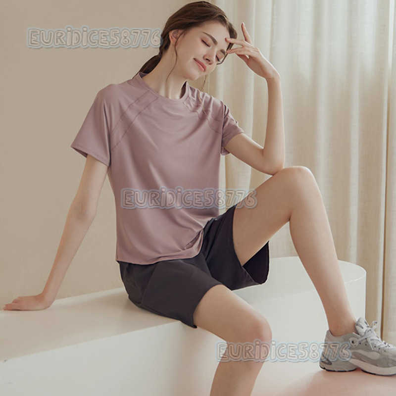 Loose Quickdry Sports Top for Women Short Sleeve Tshirt Yoga Wear Breathable Running Training Slimming Summer Fitness Wear H250825