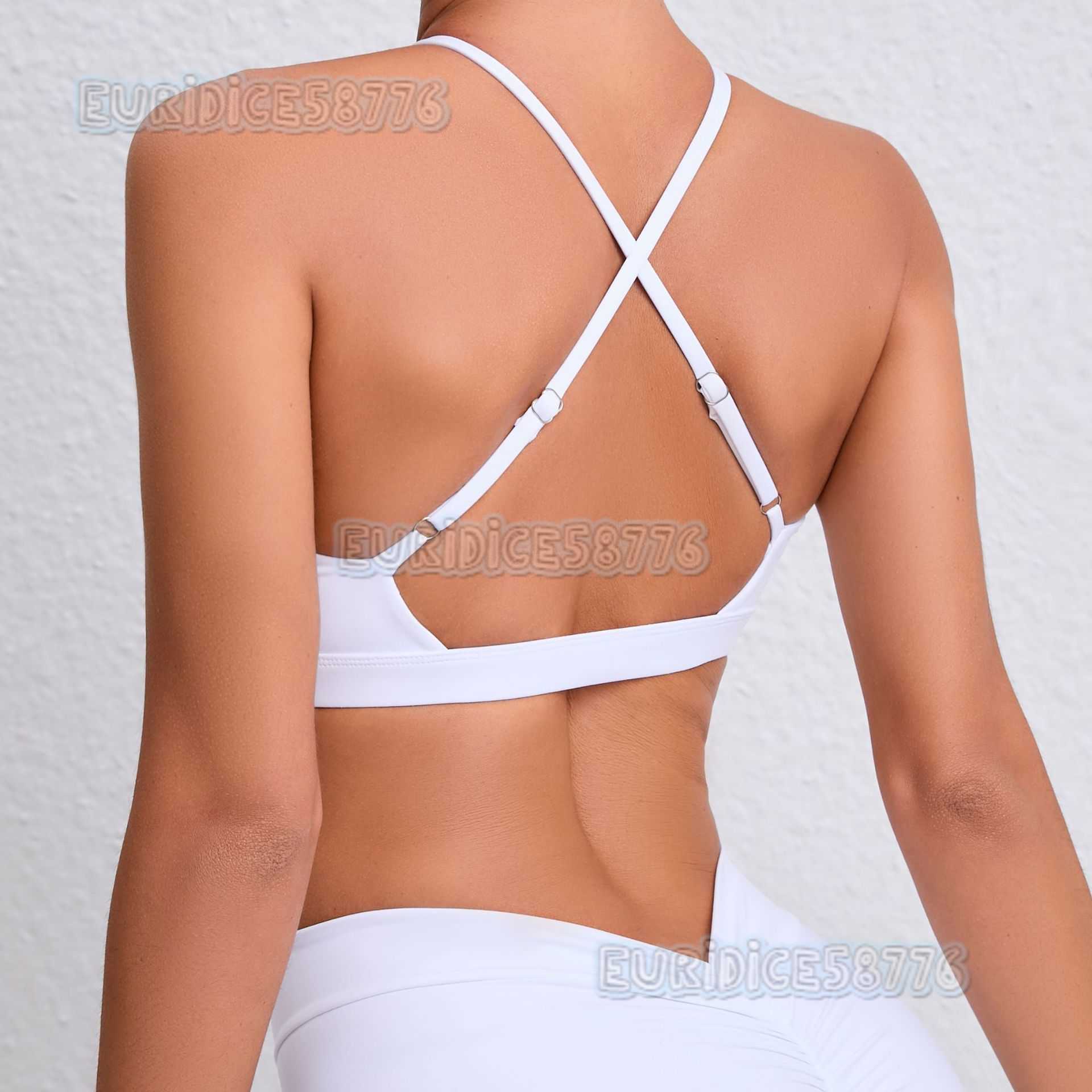 Running Sports Bra Beauty Back Fitness Top Yoga Wear for Women Cross Quickdry Breathable Naked Feel Yoga Bra H250825