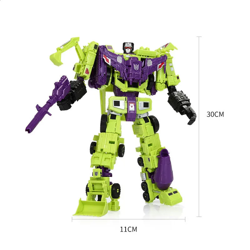 HZX 6In1 Devastator Haizhixing Transformation Toys Anime Action Figure KO G1 Robot Aircraft Engineering Vehicle Model NO Box 250826