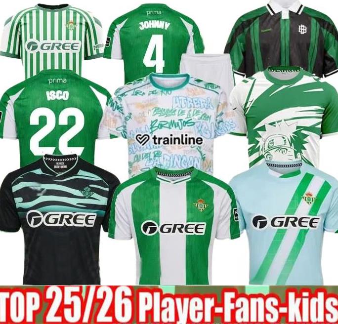 25 26 Real Betis ANTONY ISCO Soccer Jerseys 2025 JOAQUIN FEKIR B.IGLESIAS CANALES WILLIAN J Shirt WILLIAM CAMARASA JUANMI RUIZ Men Kids Kit Football Shirts