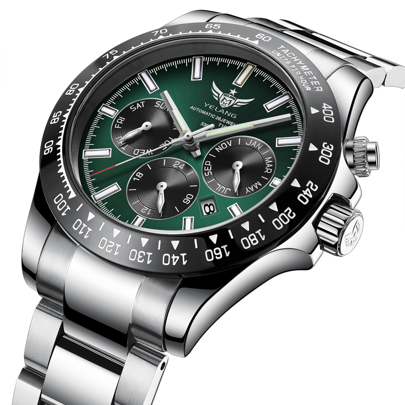 Yelang 42mm Men Luminous Watch Luxury Japan MIYOTA 9120 Automatic Movement 10Bar 100M Waterproof Military Style Watch V1033 - view 7