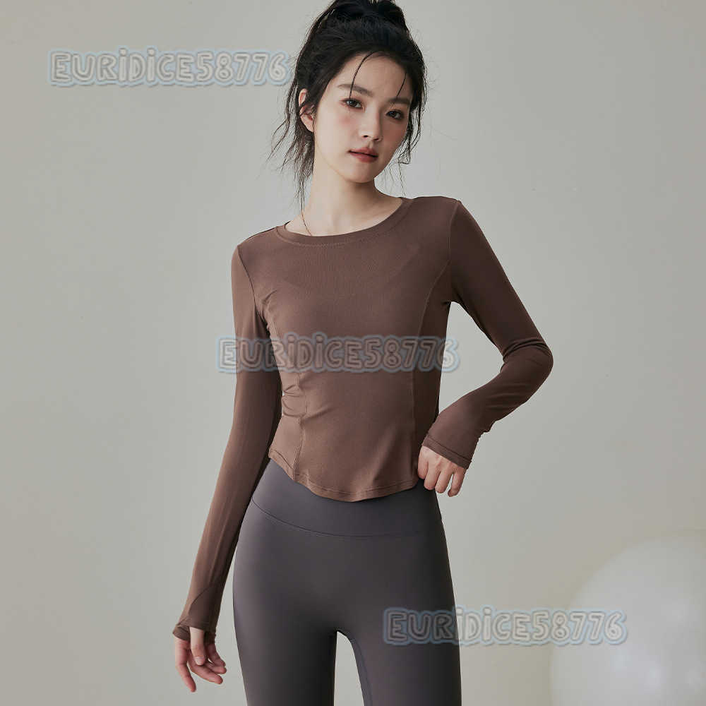Womens Sports Top Slimming Warm Yoga Wear Autumn Winter New Running Pilates Training Set Fitness Long Sleeve H250825