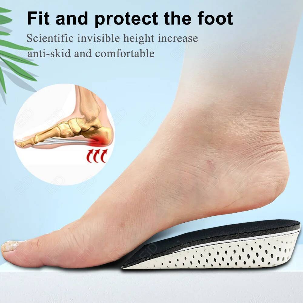 2-5CM Height Increase for Men Women Shoes Flat Feet Arch Support Orthopedic Insoles Sneaker Heel Lift Half Shoe Pad ddmysaturn