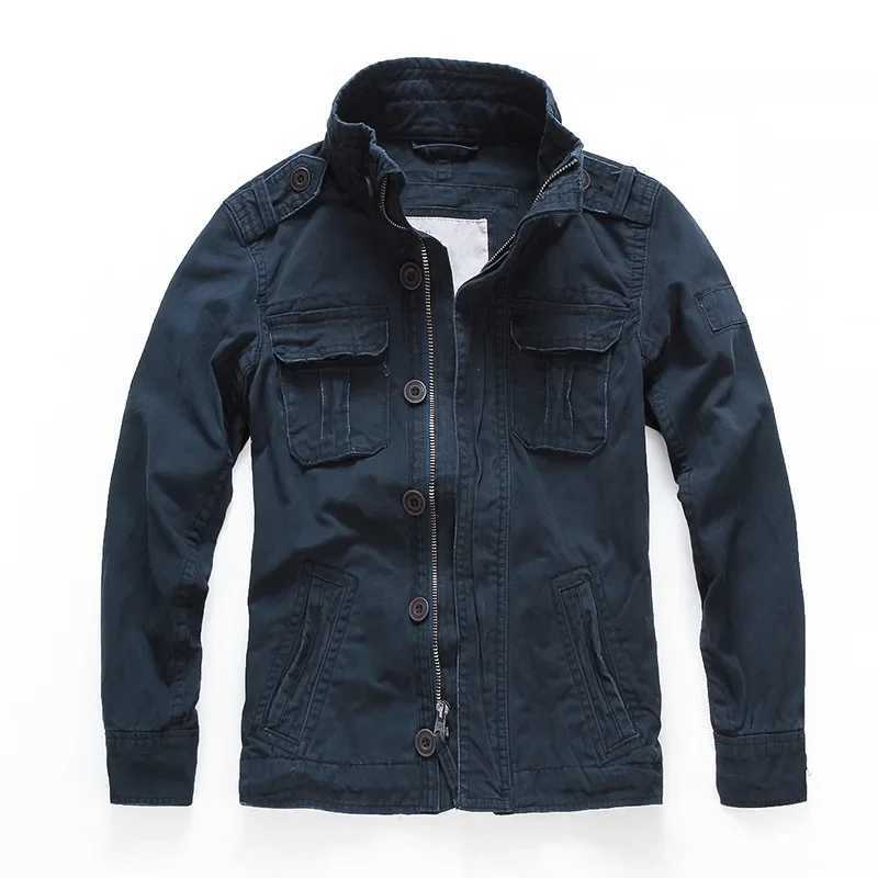 Men Jacket Men M65 Denim Retro Cargo Jacket Outdoor Multi Pockets Camo Tops Field Casual Fashion Hiking Coats UniformXJ250826