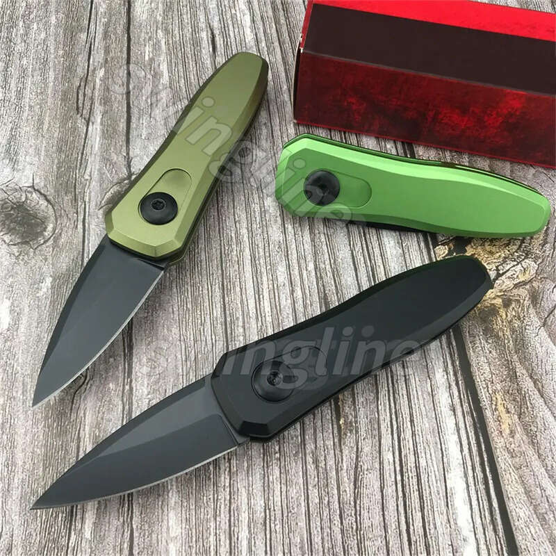 KS 7500BLK Launch 4 Mini Assisted Folding 8Cr18Mov Black DLC Blade Aluminum Handles Everyday Carry Outdoor Tactical Knife 9000 7550 1660 7350 7850 Tool