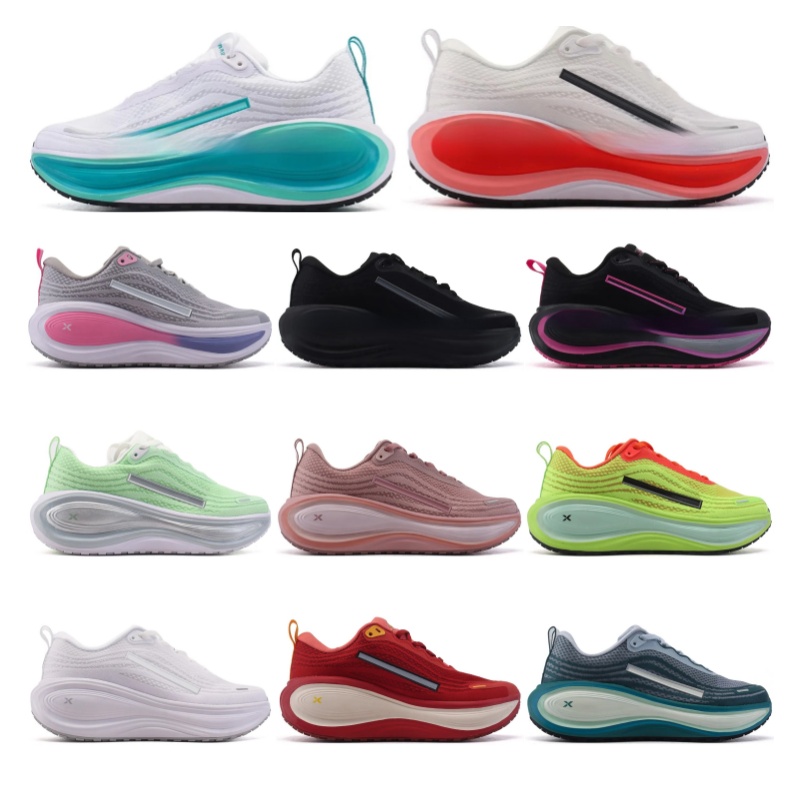 Vomero Plus Running Shoes Mens Shock Absorption Trainers Size 36-45 Crimson Barely Volt Outdoor Sneakers