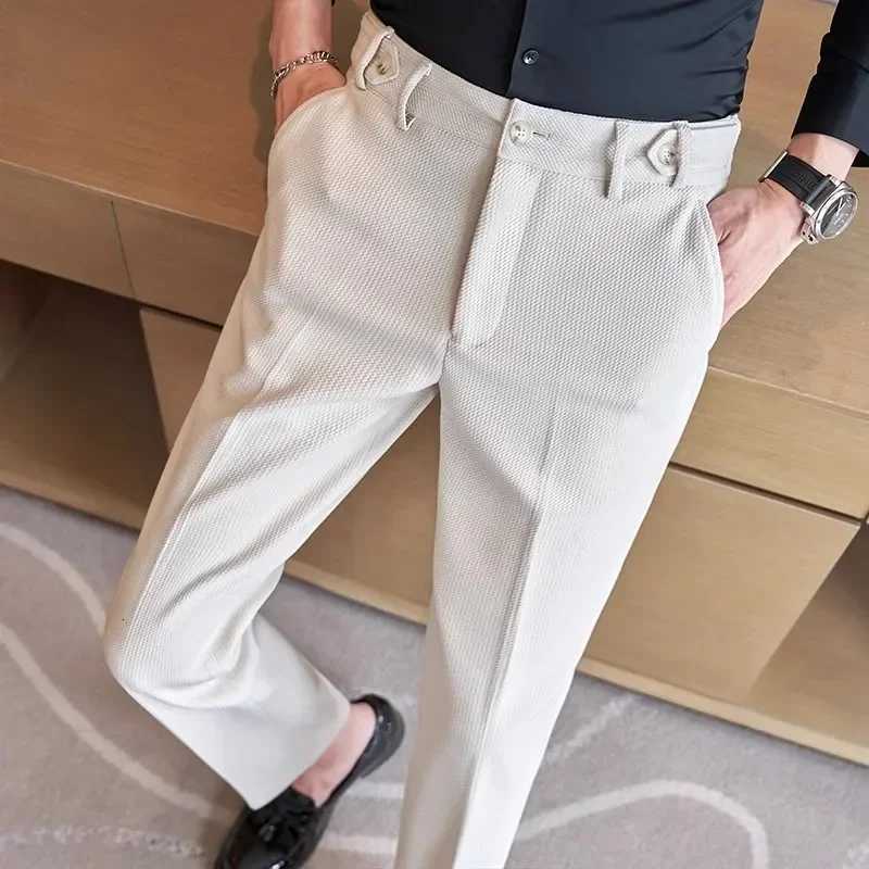 Mens Suit Pants White Black Trousers Gray Khaki Trousers Mens Fashion Slim Fit Trousers Size 28 29 30 32 33 34 36 W250826