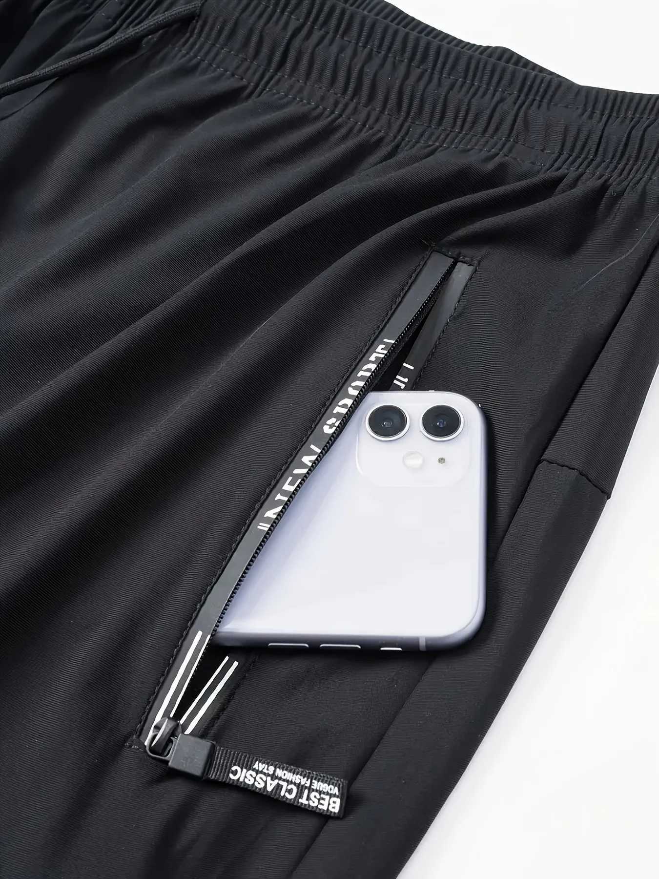 Breathable Plus Size Mens Casual Jogger Pants for Men Tracksuit Trousers Quick Dry Straight Elastic Waist Korean Classic Sport W250826