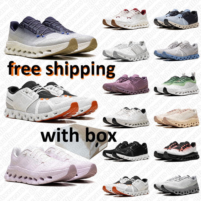With box designer cloudd casual sports shoes free shipping men women platform running shoes popular Color-blocked sneakers