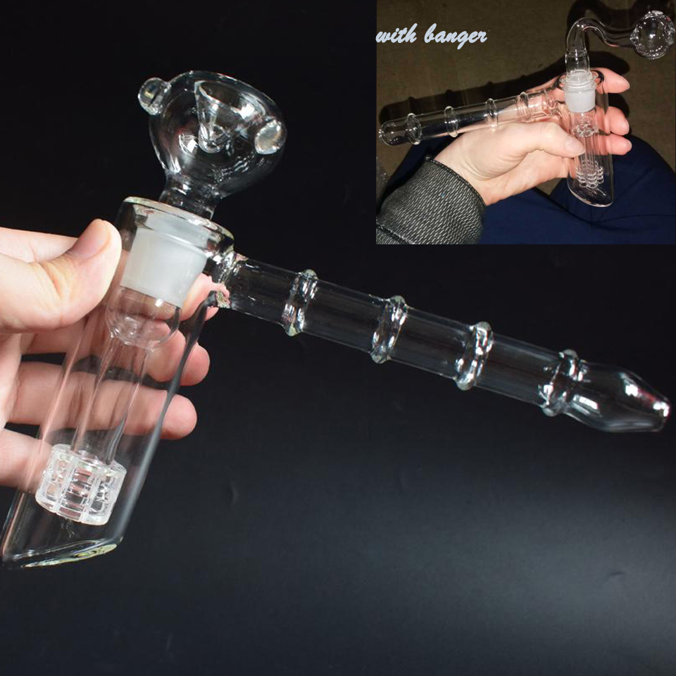 Helix Hammer Glass Pipes Mini Hand Made Smoking Pipe with Diffuse Downstem Glass Water Bongs Bubbler Dab Rig Accessory