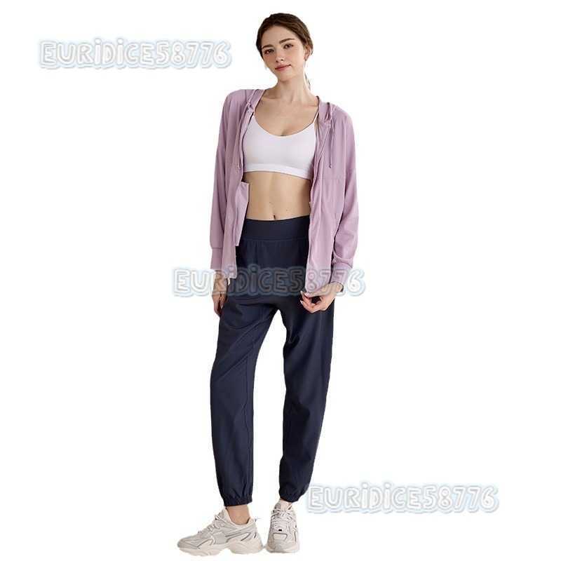 Womens Sports Jacket Sun Protection Quickdry Loose Cardigan Running Set Yoga Long Sleeve 2025 New Fitness Clothing H250825