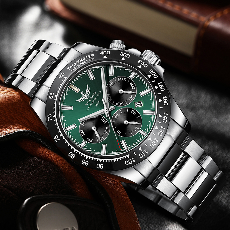 Yelang 42mm Men Luminous Watch Luxury Japan MIYOTA 9120 Automatic Movement 10Bar 100M Waterproof Military Style Watch V1033 - view 6