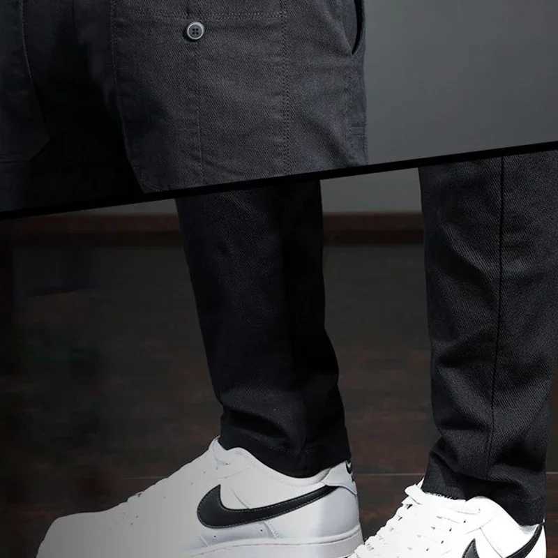 Fashion Men Fleece Lined Thickened Suit Pants Male Ankle Length Cropped Blazer Pants Baggy Slacks Army Green Trousers W250826