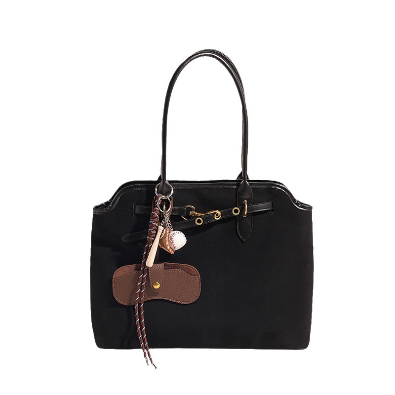 Frosted Suede Luxury Designer Bag Bag Handheld Commuter Bag For Women 2025 New Trendy Autumn Winter Retro Large Capacity Shoulder Tote Bag