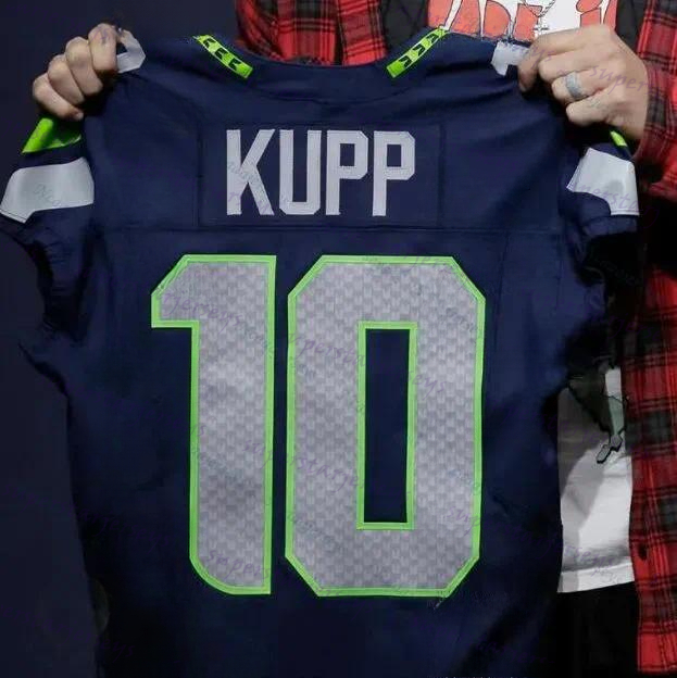 All Stitched Cooper Kupp Custom Football Jersey Smith-Njigba Witherspoon 12 Fan Jalen Milroe Embroidered Letter Number Design Any name any number Wome