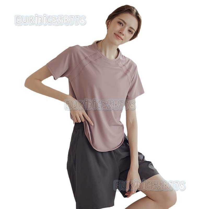 Loose Quickdry Sports Top for Women Short Sleeve Tshirt Yoga Wear Breathable Running Training Slimming Summer Fitness Wear H250825