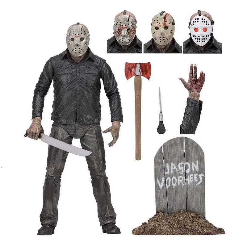 Designer Friday The 13th Jason Action Figure Jason Figurine Anime Peripheral Toys 7Inch Movie Model Ornament Halloween Gift for Kids G250826
