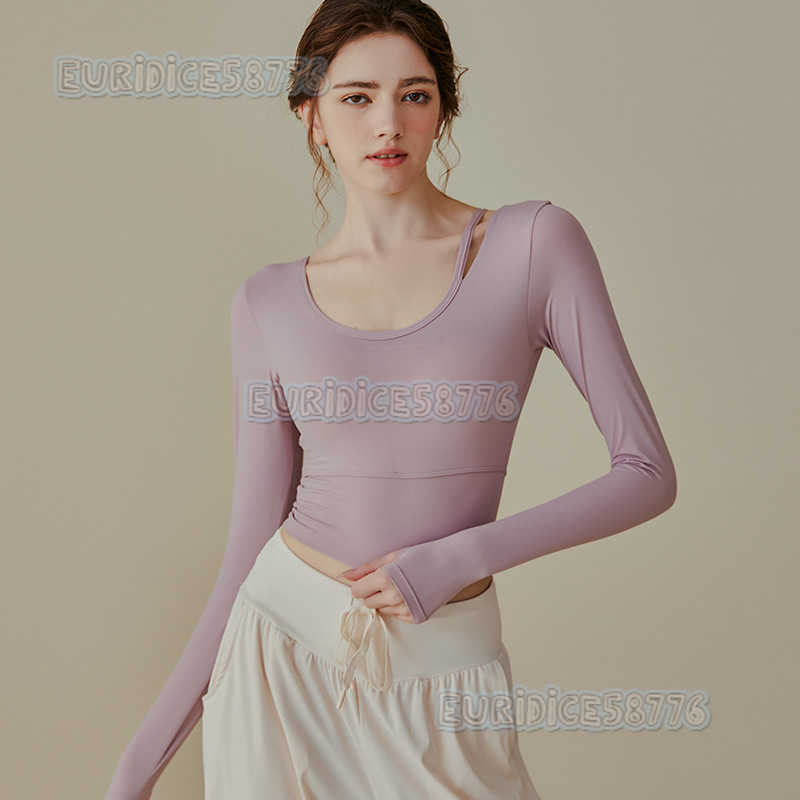 Yoga Suit Womens Fall and Winter Pilates Training Suit Professional Running Fitness Longsleeve Tightfitting Sports Top H250825