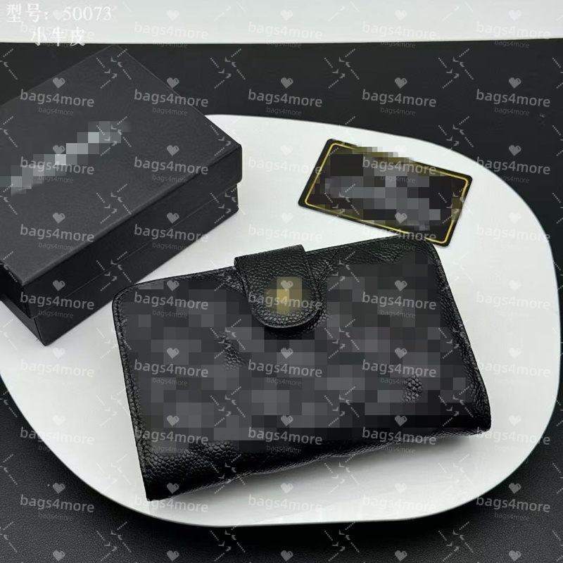 Genuine Leather Wallet for Women's Quality Small Leather Goods Sold with Box Packaging Grainy Leather Wallets on Sales