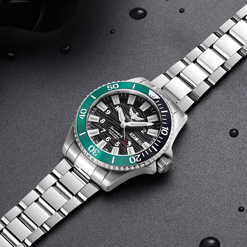 Yelang V1217 42mm Japan Eco-Drive Solar Watch Men's Watch 300M Diver Watch 30ATM Professional Waterproof Sapphire Luminous