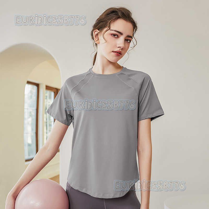 Loose Quickdry Sports Top for Women Short Sleeve Tshirt Yoga Wear Breathable Running Training Plus Size Slimming Fitness Wear Summer H250825