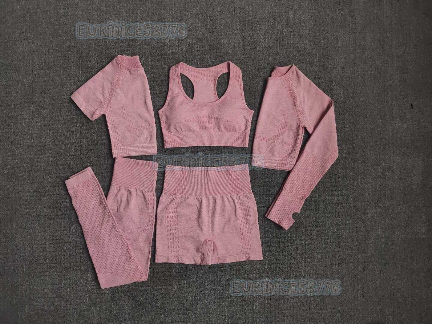 Sexy Fitness Suit Hip Lifting Yoga Short Sleeve Shorts Long Sleeve Sports Five Piece Suit H250825