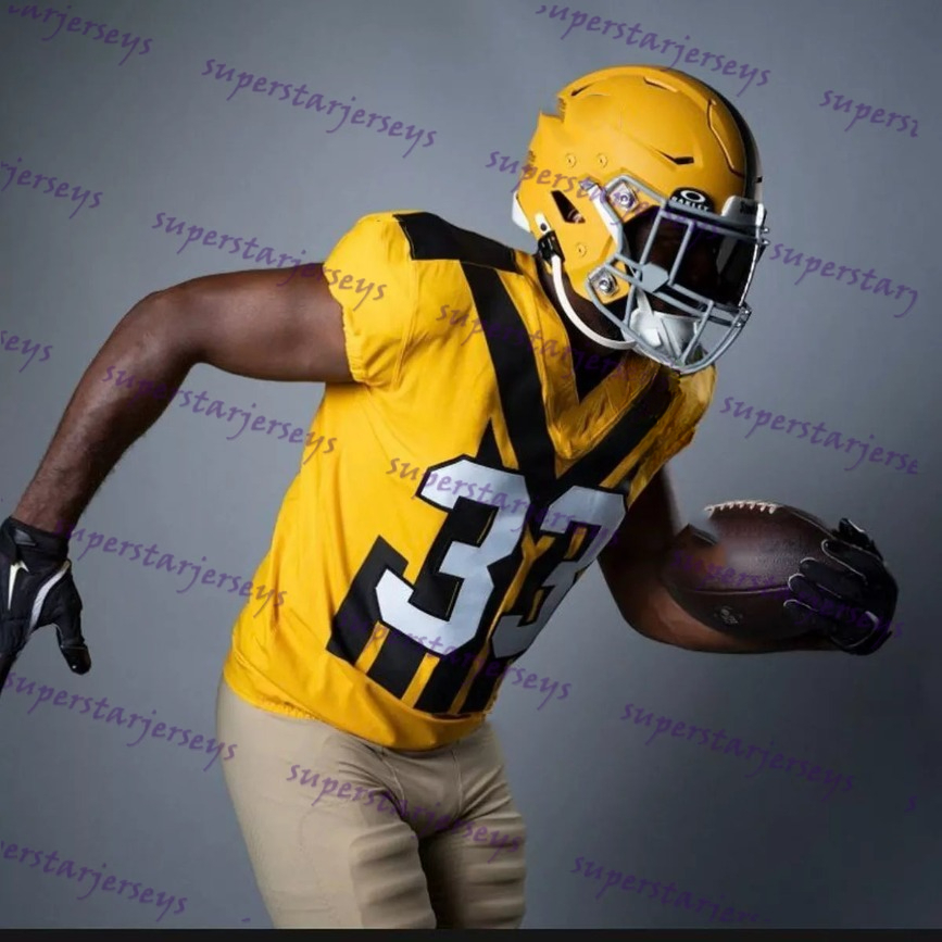Custom 1933 Throwback Jerseys Aaron Rodgers Jack Sawyer Will Howard DK Metcalf Watt Football Patrick Queen Joey Porter Jr Franco Polamalu Fitzpatrick 