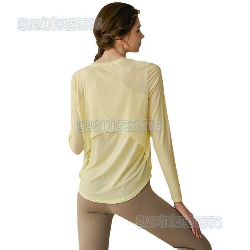 Yoga Clothing for Women Autumn New Style Long Sleeved Loose Sports Cover Pilates Professional Training Running and Fitness Clothes H250825