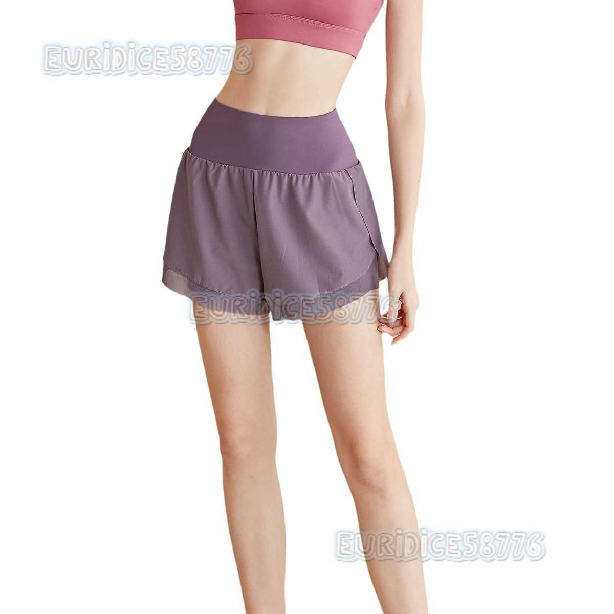 2025 High Waist Quickdry Sports Shorts for Women Antiexposure Loose Breathable Professional Running Yoga Fitness Shorts for Outdoor Wear H250825