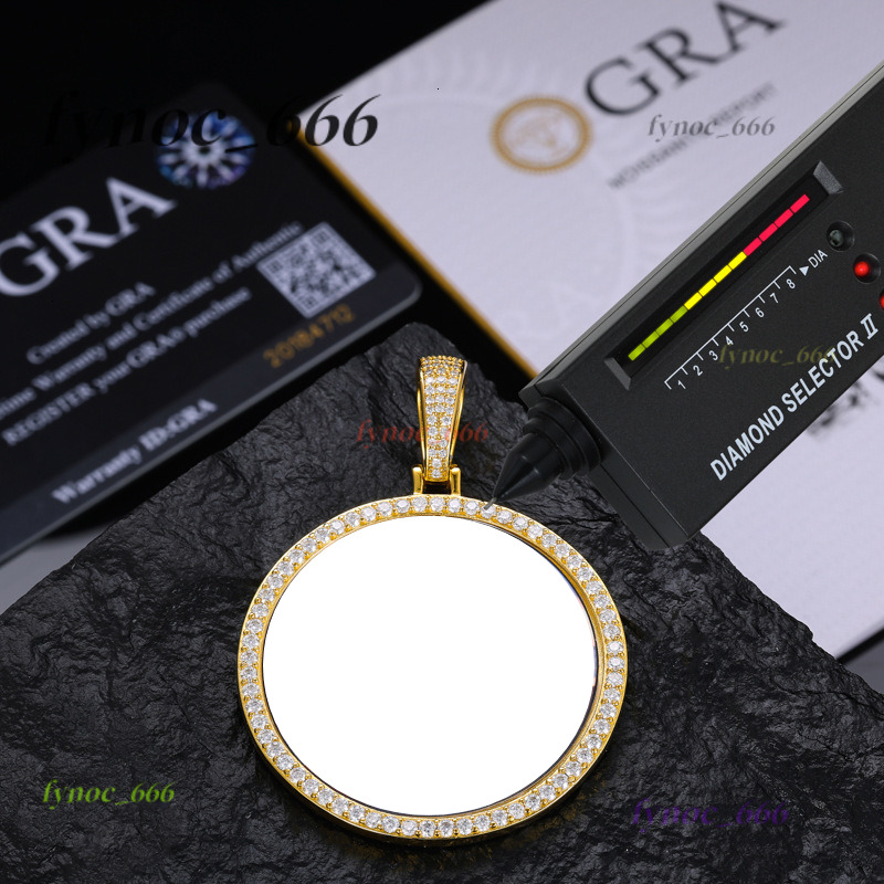 Lab Grown Moissanite 925 Silver Custom Photo Pendant Two Tone Options Gold and White Gold Plated Bulk Order Jewelry Supplies