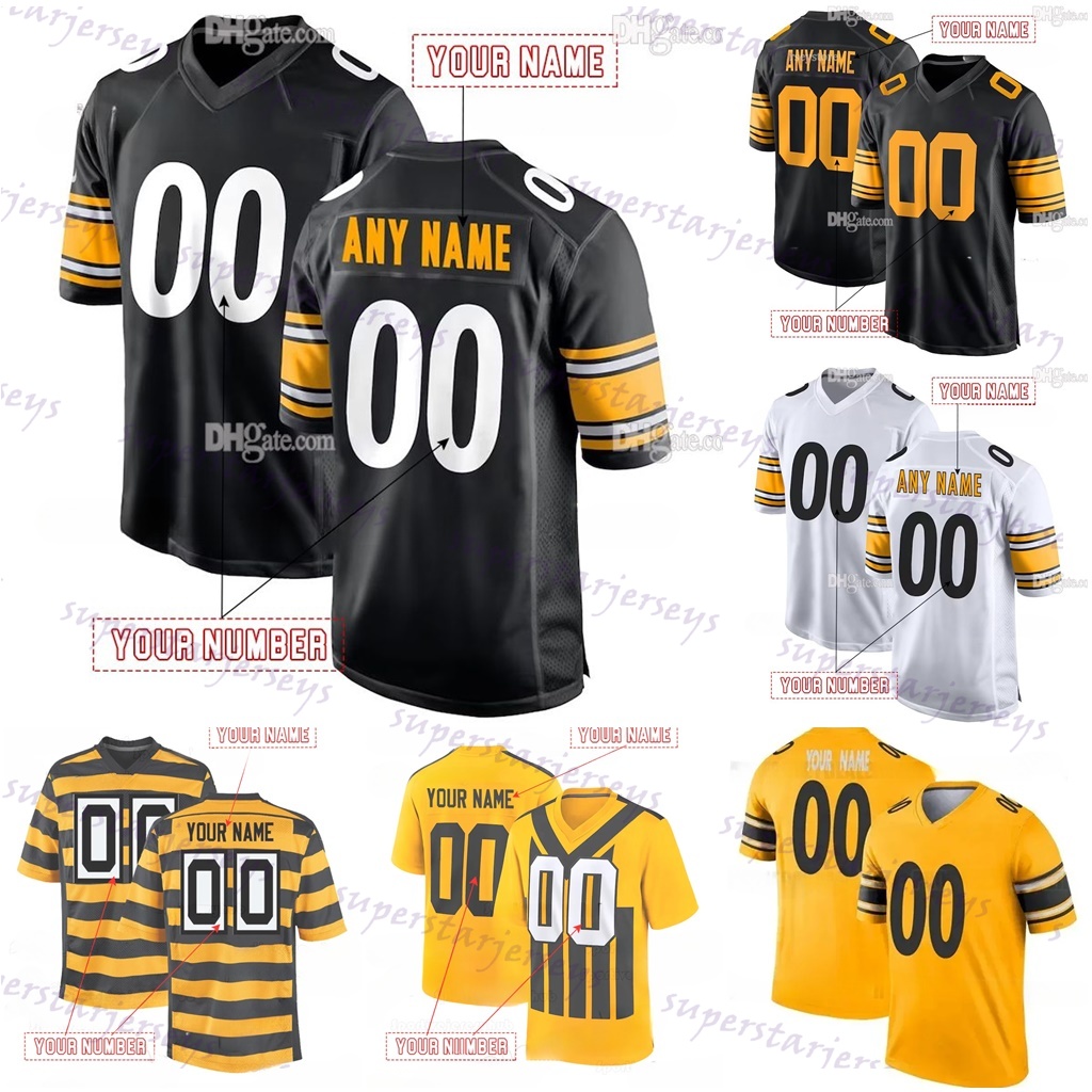 Personalized 8 Aaron Rodgers Will Howard Custom Football Jersey Metcalf WATT Fields Fitzpatrick Wilson Embroidered Letter Number Fast Shipping