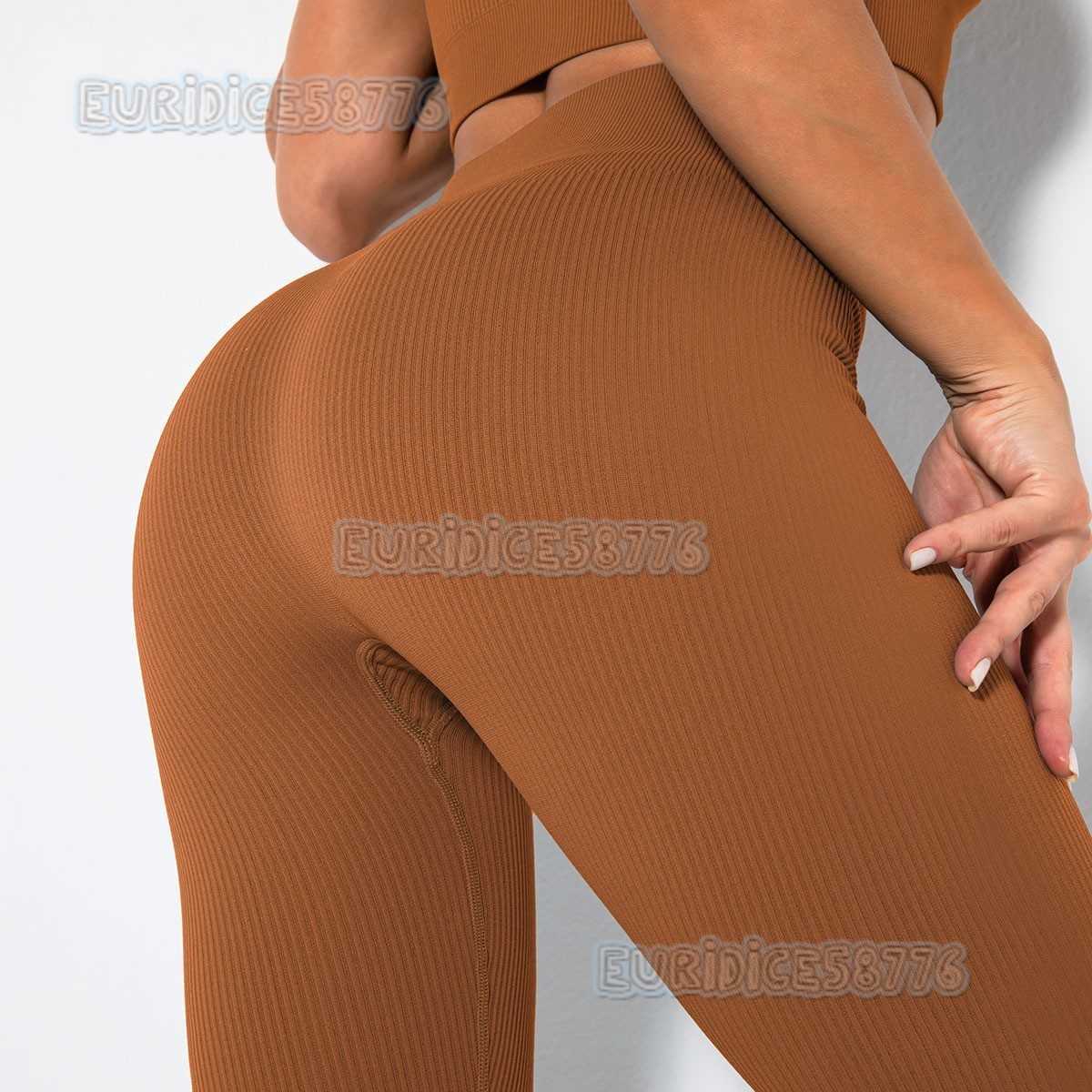 Yoga Wear Threaded Tight Pants Seamless Knitted Sexy Sports Quickdrying Fitness Hiplifting Pants Women H250825