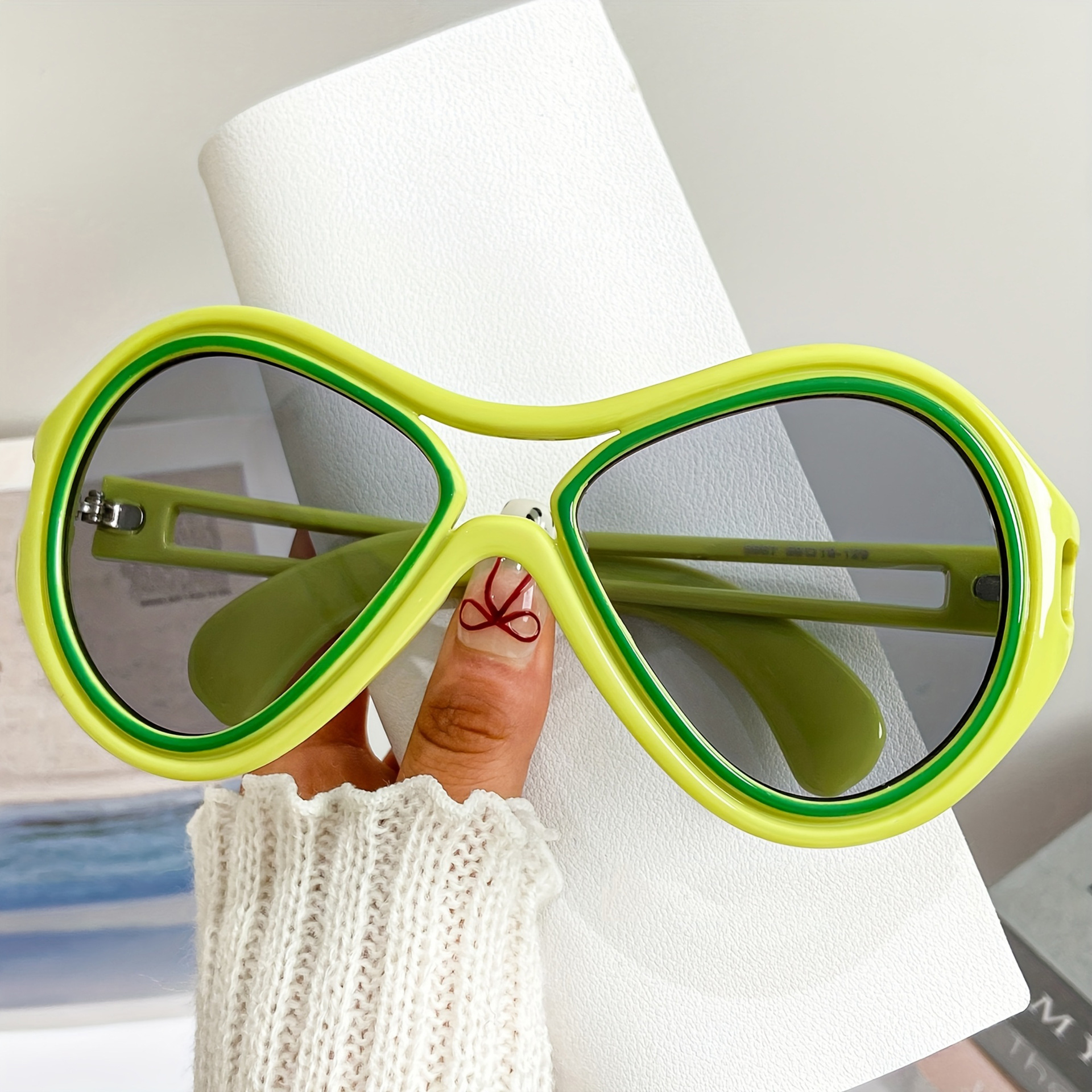 Futuristic Over sized Sunglasses Bold Unisex Frame with U V 400 Protection Retro Tech Inspired Style
